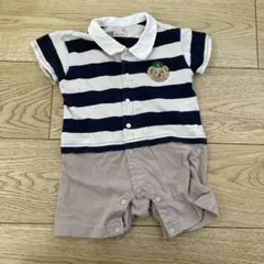 ストライプロンパース 80センチ