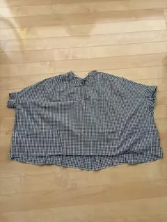 チェック柄オーバーサイズ半袖シャツ