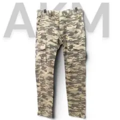 定価34,650円 AKM 迷彩 カモフラ柄 ストレッチ カーゴパンツのサムネイル
