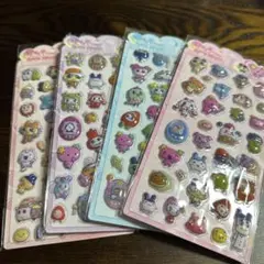 ポップシール かわいいキャラクター 4枚セット