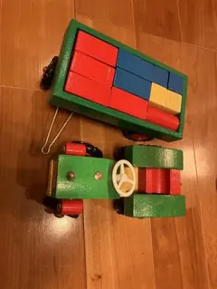 木製おもちゃ◇コドモノクニ◇武井武雄風 馬車 汽車 自動車 昭和レトロ