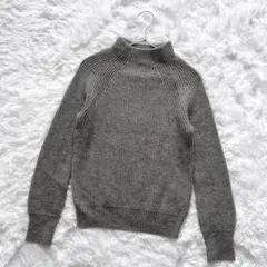 MUJI 無印良品 ヤク混 ウール ハイネックセーター 【L】グレー
