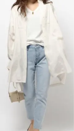 BARNYARDSTORMリネンレースハシゴシャツ ロングシャツ