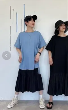 ニコアンド [MODE NORM CORE]ビッグTシャツドッキングワンピース