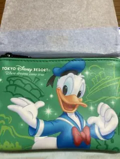 チケット柄ポーチ　ドナルド