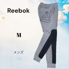 Reebok デカロゴ　メンズ ジャージパンツ　スウェットパンツ【M】グレー