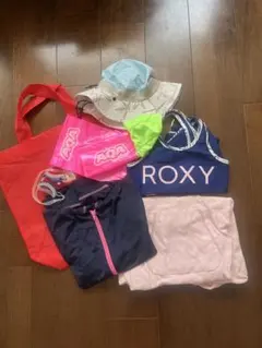 ROXY 水着セット 130cm ラッシュガードなどプール直行セット一式♪