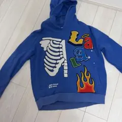 Wind And Sea パーカー ブルー スケルトン刺繍のサムネイル