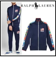 【美品・海外レアモデル】ポロラルフローレン　トラックジャケット　ネイビー　M
