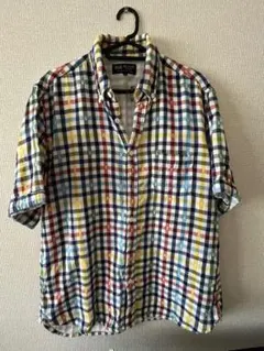 BEAMS HEART マルチカラー チェック 半袖シャツ Lサイズのサムネイル