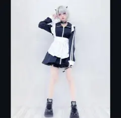 【Sサイズ】しまむら あのね。 コラボ コスプレ メイド ジャージ ワンピース