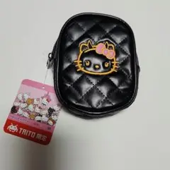ハローキティ　キルト刺繍ポーチ　タイトー限定　 ブラック