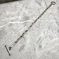 【希少】ヴィンテージ シルバー925 チェーン ブレスレット トグルデザイン
