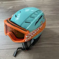 ALPINA スキー　ヘルメット　ジュニア　子供用　ゴーグル付き