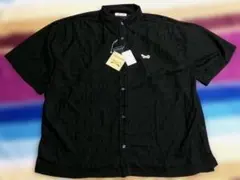 新品 PENNEY'S ダイヤ柄編み ビッグシルエットシャツ M 黒 フォックスのサムネイル
