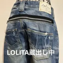 LOLITA 7分ダメージ加工 大きめブルーデニム