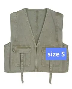 ★美品★AMERI COMPACT FADE DENIM VESTのサムネイル