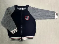 PETIT BATEAU ストライプ袖トレーナー 24m