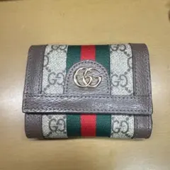 GUCCI 三つ折り財布 ブラウン