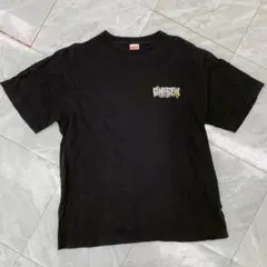 Tシャツ ブラック 半袖 ロゴプリント 綿100% XL シンプル ワンポイント