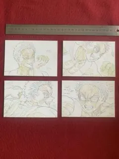 鬼滅の刃 猗窩座 原画 ポストカード4枚セット 無限列車編