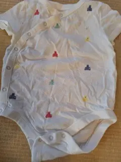 ギャップ　ベビー　カラフルクマ刺繍ロンパース