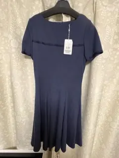 新品　ポールアンドジョー　ネイビーワンピース　膝丈