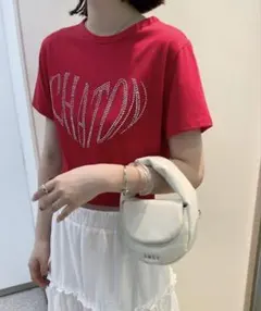 【即購入◎】mline ラインストーンTシャツ レッドのサムネイル