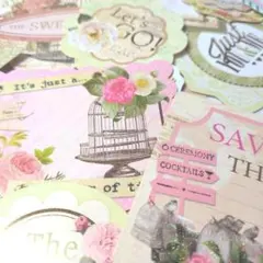 スクラップブッキング コラージュ素材 紙もの素材 まとめ売り