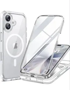 iPhoneクリアケース 360°全身保護 MAGSAFE対応 iPhone17