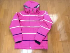 ピンク ストライプ スノーボードジャケット