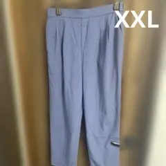 GLOBAL WORK アッシュブルー テーパードパンツ XXL