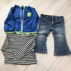 まとめ売りウィンドブレーカー、長袖Tシャツ、ジーパンの3点セット