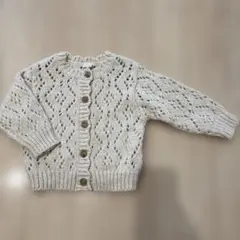 テータテート 透かし編みニットカーディガン