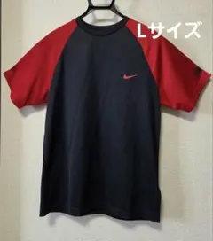 NIKE ラグラン 半袖Tシャツ ブラック レッドのサムネイル
