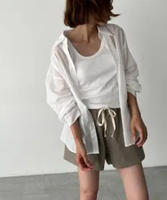 El mar　コットンシアーストライプシャツのサムネイル