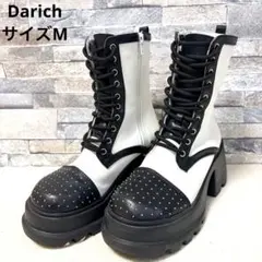 ダーリッチ ドッキングレースアップブーツ サイズM 23.5 ジップ 厚底