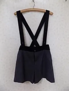 71908　ジル・スチュアート　ショートパンツサロペット　グレー　サイズS