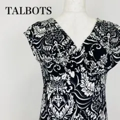 美品 TALBOTS タルボット ワンピース 花柄 カットソー 半袖　0276B