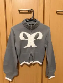 EMODA ニット ジップアップ グレー