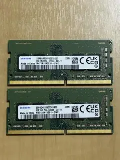 Samsung DDR4 8GBx2 ノート用メモリ