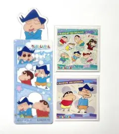 クレヨンしんちゃん 風間トオル ブックマーク シール 3点セット しんちゃん