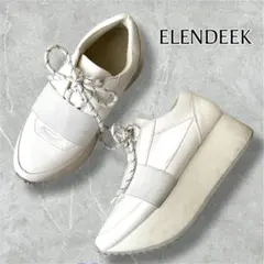 ELENDEEK エレンディーク　レースアッププラットフォームソールスニーカー