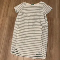 earth music&ecology ストライプ 半袖 ワンピース