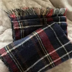 チェック♡マフラー ネイビー レッド