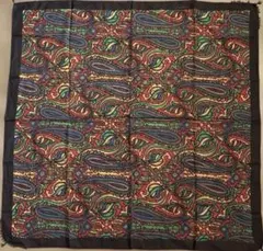 インド綿 フリンジ付き マルチカバー 正方形 114×114センチくらい 薄手