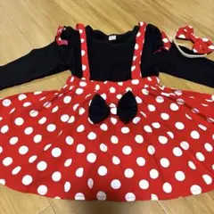 【美品】ミニーマウスなりきり！セットアップとヘアゴム付き