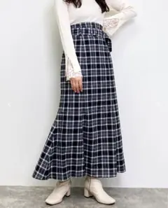 共ベルト付チェック柄マーメイド／スカート INGNI