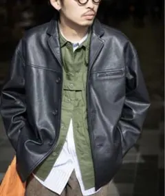 ccu box tailored jacket CCU レザーテーラード 山羊革 ccu box tailored jacket サイズ1レザーテーラード 山羊革 - メルカリ