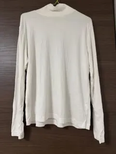 UNIQLO ユニクロ　ライトリブタートルネックT WHITE XL